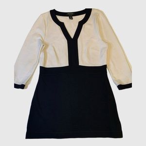 White and black dress